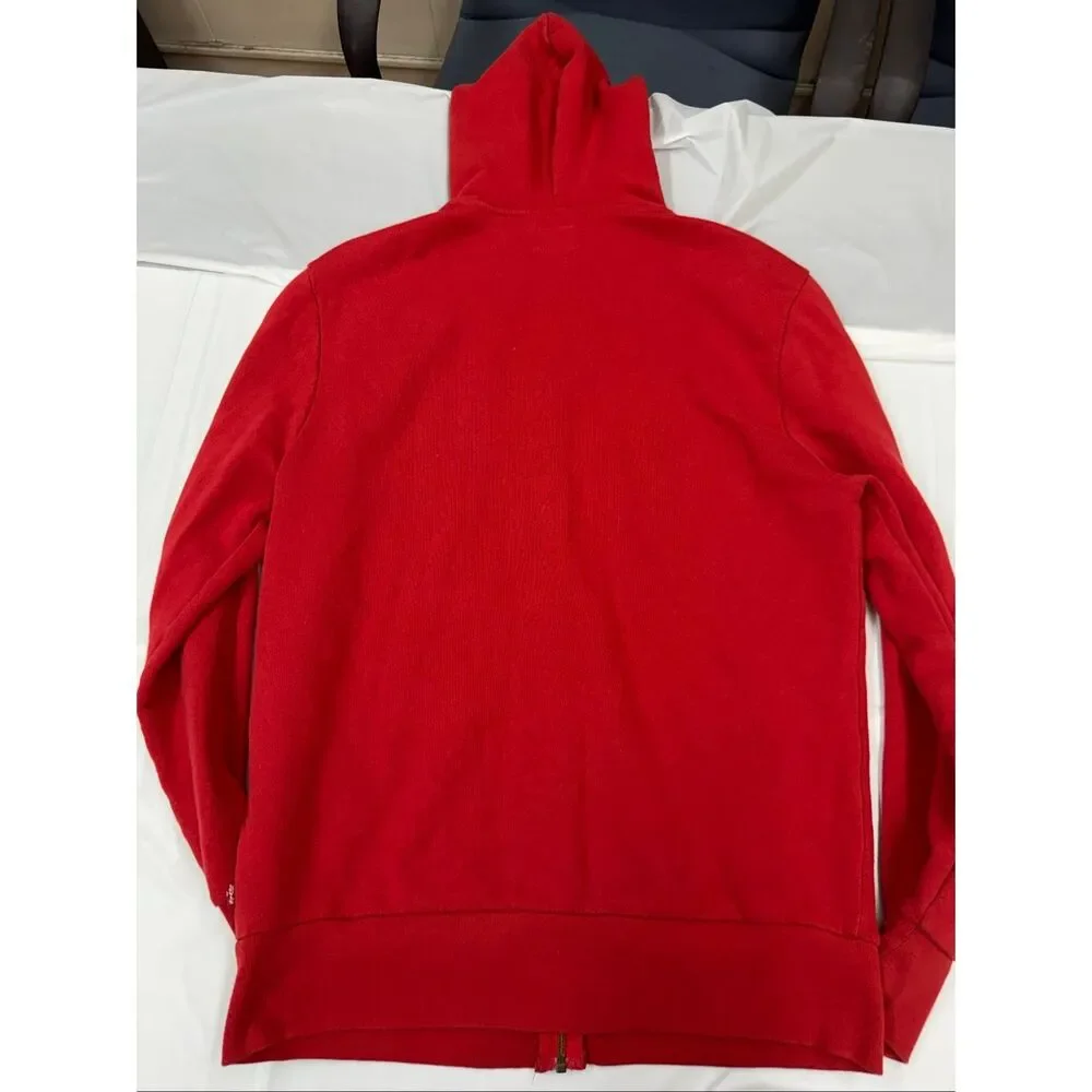 Levi’s Mens Full Zip Red Hooded Jacket with Logo Size Medium - Picture 5 of 10
